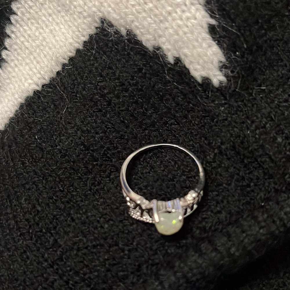 SOLD🧿🧿🧿🧿🧿🧿🧿SILVER FIRE 🔥 OPAL MOM 💍 RING 925 SZ.9🆕🏷️ - Picture 13 of 16